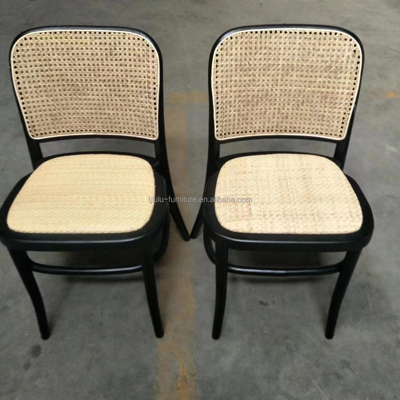 Dining Chair Modern Rattan Frame Banquet Chair for Events W45cm*D51cm*H83cm