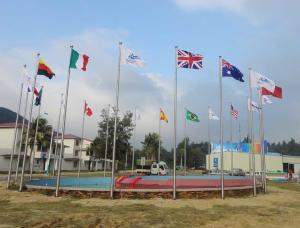 China 304L 316L Taper Telescopic Stainless Steel Flag Pole For Plaza on sale