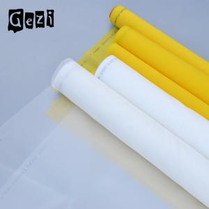 White Yellow Polyester Screen Printing Mesh , Plain Weave Silk Screen Fabric Mesh