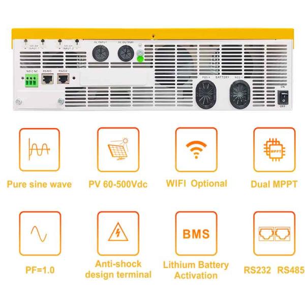 11KW Hybrid Inverter 48V On/mppt 8.5kw Off Grid Hybrid Solar Inverter