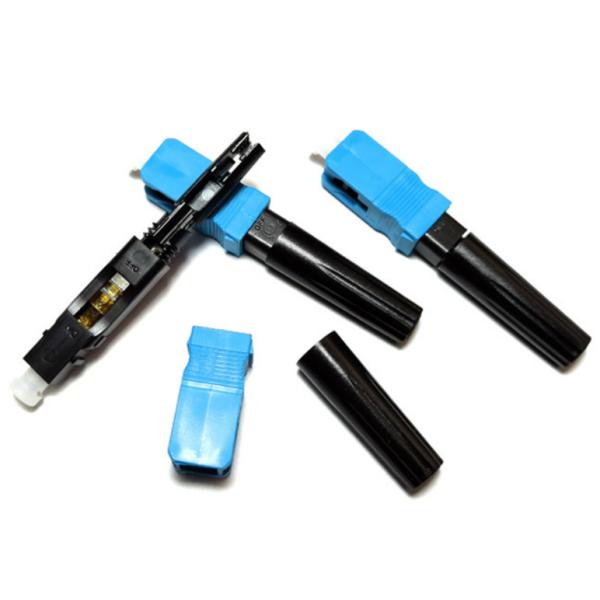 Plastic SC UPC Passive Electronic Components FTTH Fiber Optic Adaptor Fast Connector