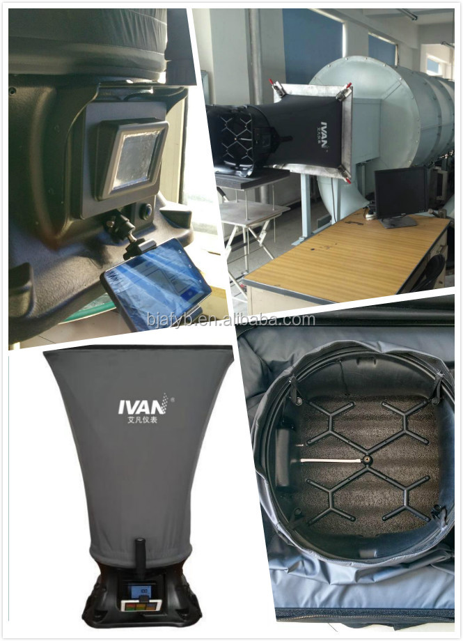 Highly Accurate Air Volume Meter Balometer Air Flow Capture Hood with Data Storage