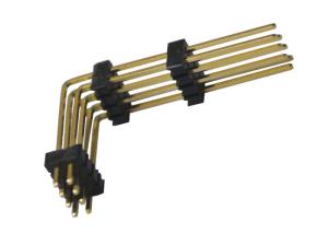 Buy cheap Black 8 Pin Header Connector 1.27mm Two Row Right Angle Type Three Plastic product