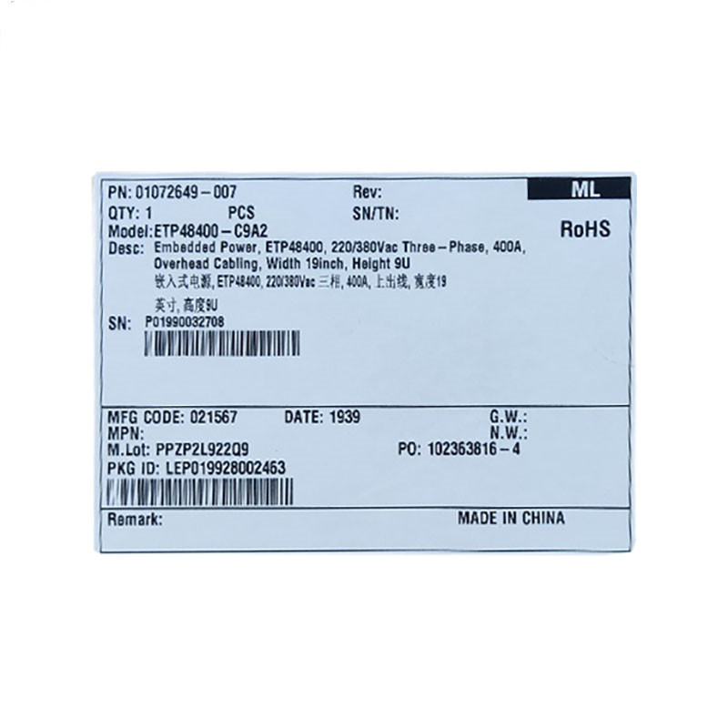 Huawei ETP48400-C9A2 Embedded Communication Power Supply 48V400A Embedded Switching Power Supply Control System
