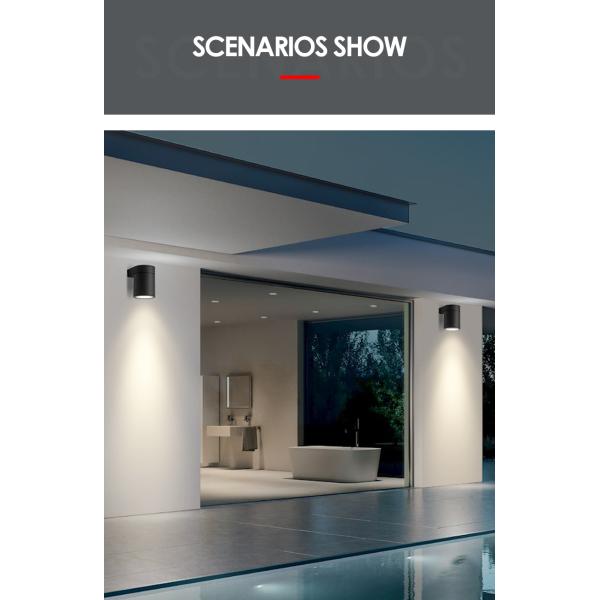 Modern Outdoor Wall Light 8W 3000K Warm White Exterior Lighting For House Front Door