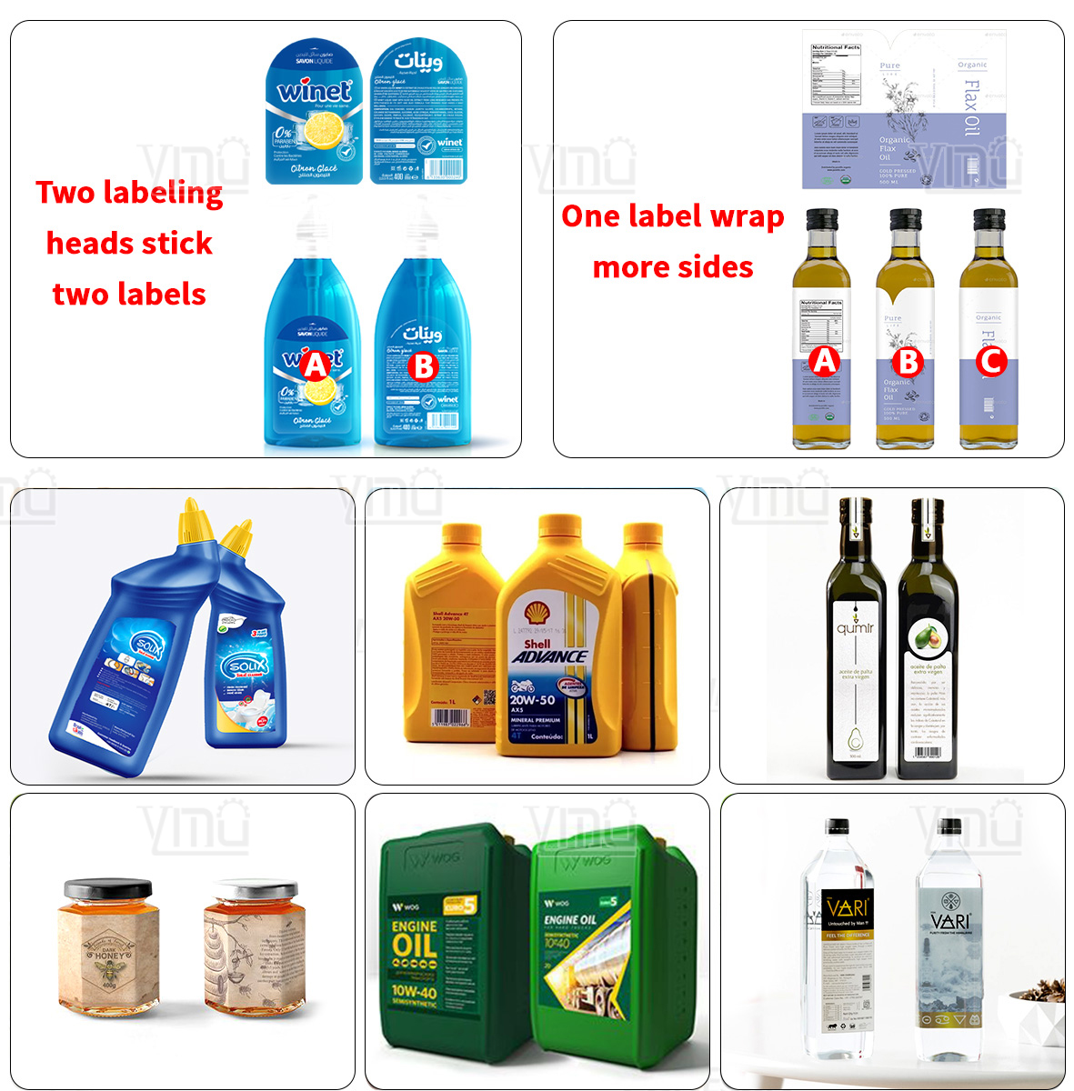 Laundry Detergent Perfume Bottle Automatic Label Applicator Rectangular Bottle Double-Sided Adhesive Labeling machine
