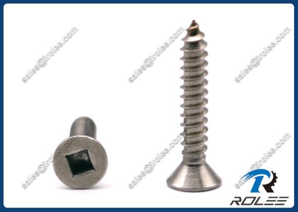 18-8 / 30/ 316 Stainless Square Drive Flat Head Self-tapping Sheet Metal Screws