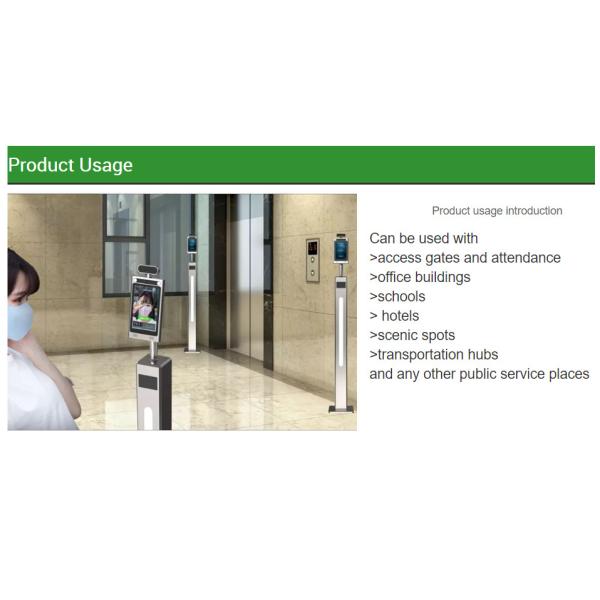 Smart AI Face Recognition Infrared Thermometer Temperature Measuring Access Control