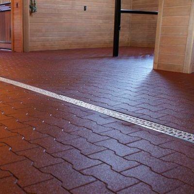 Quality Dog Bone Shape Interlocking Rubber Floor Mats SBR Rubber Granules Material for sale