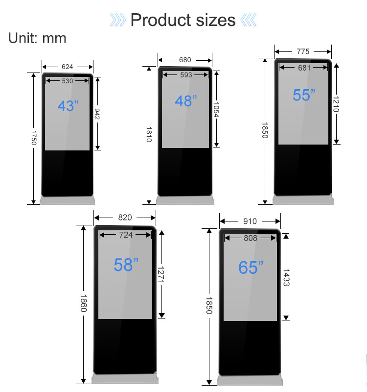Customized Indoor Advertising LED Display With 42 Inch FHD Multi Touch Screen