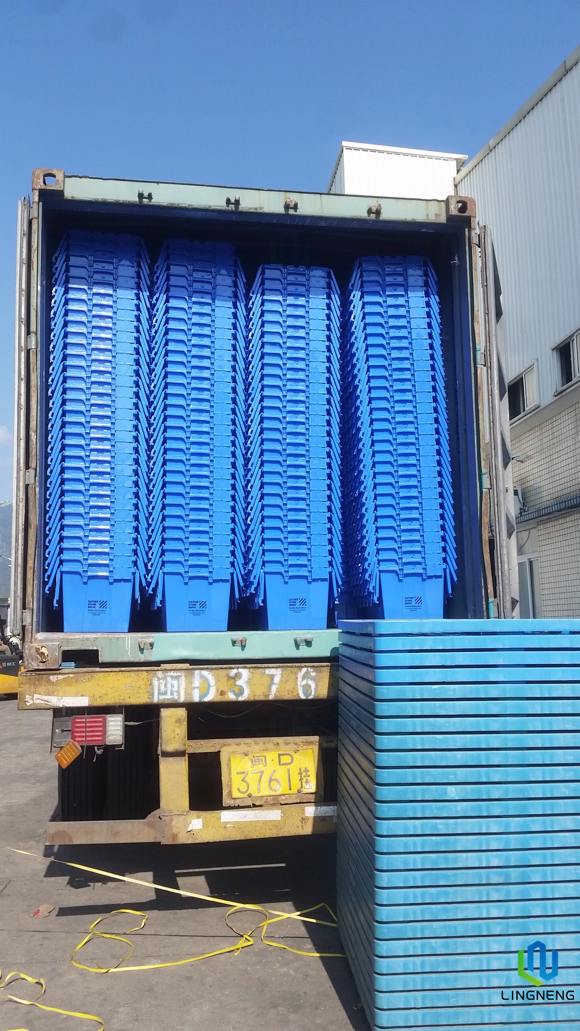 Nestable Stackable Heavy Duty Reusable Plastic Shipping Totes Containers With