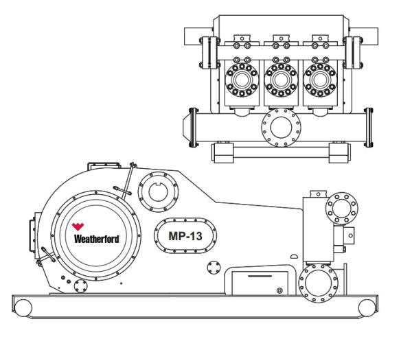 Quality Weatherford MP-13 mud pump fluid end module, liners, pistons, valevs same as Weatherford for sale