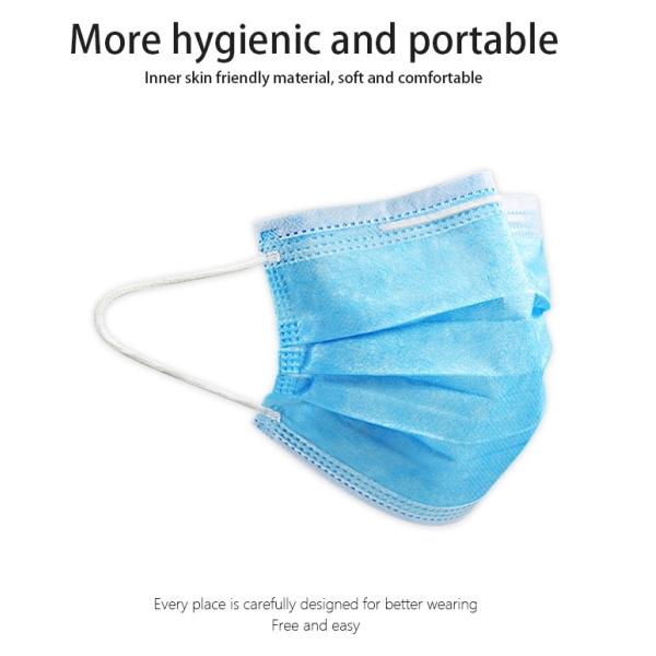 Spunbond BFE 99% Disposable Protective Face Mask