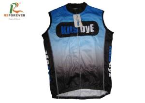 China Blue Print Mens Sleeveless Cycling Jerseys Custom Tank Top Style For Bike Riding on sale