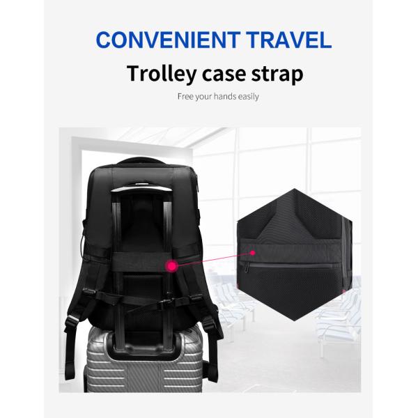 Waterproof Multifunction 32L 15.6 In Expandable Laptop Backpack With USB