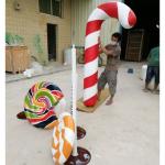 large fiberglass statue colorful lollipop model as decoration in plaza hall or
