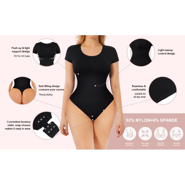 Solid Pattern O-Neck Tank Top Bodysuit for Women Summer Collection by HEXIN Sizes M