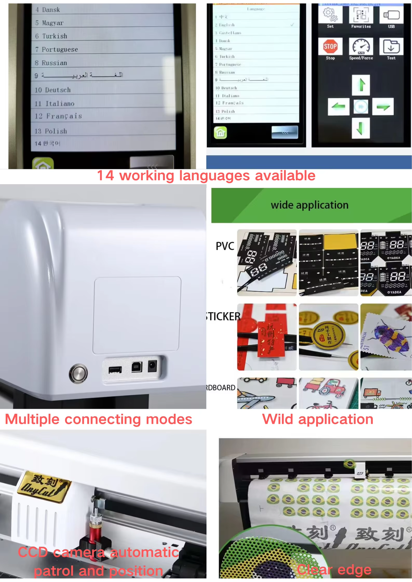 Anycut 55 Inch Large Format Economical Servo Motor Cutting Plotter With CCD Camera Positioning