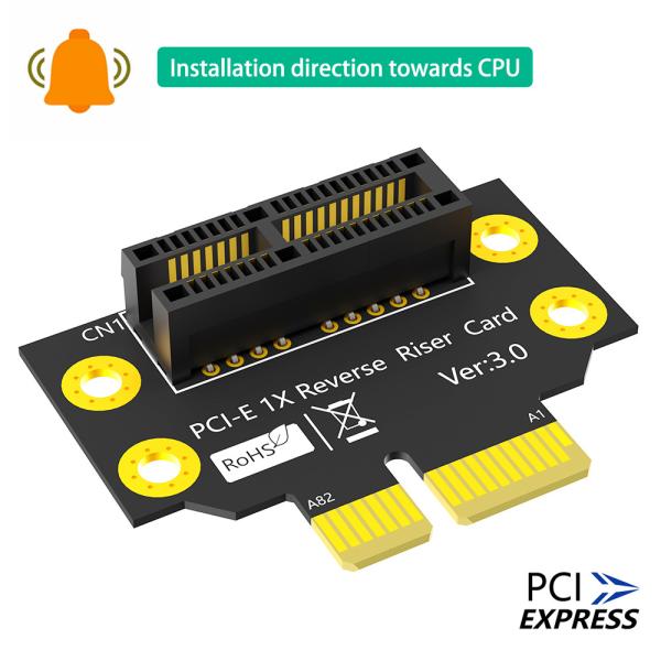 Quality Reverse 90 Degree PCI-E 3.0 1X Slot To PCIe X1 Adapter Riser Card For 2U Server Case for sale