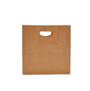 11''X6''X11 Kraft Paper Bags Die Cut Handle With Reinforced Handle