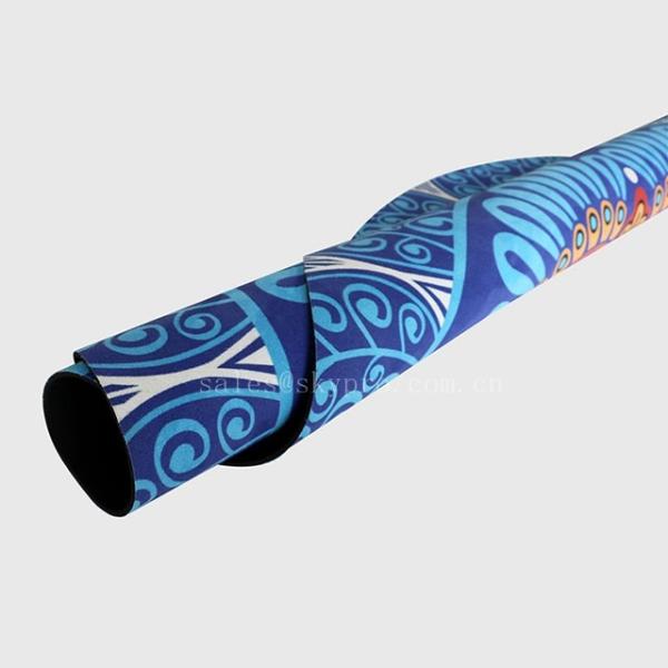 Customized Pattern Natural Rubber Mat / Mandala Printed Meditation Mat