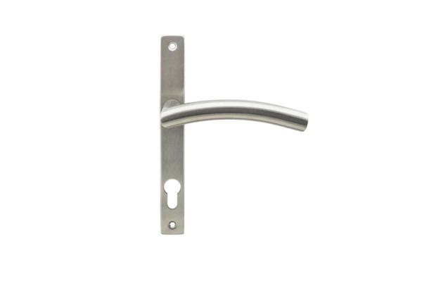 Quality Narrow plate front door handle set external for slim profile door for sale