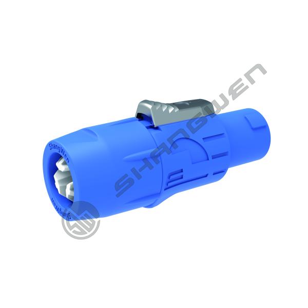 Waterproof D Shape Female Plug Male Socket Metal Shell 4 Pins Loudspeaker Connector