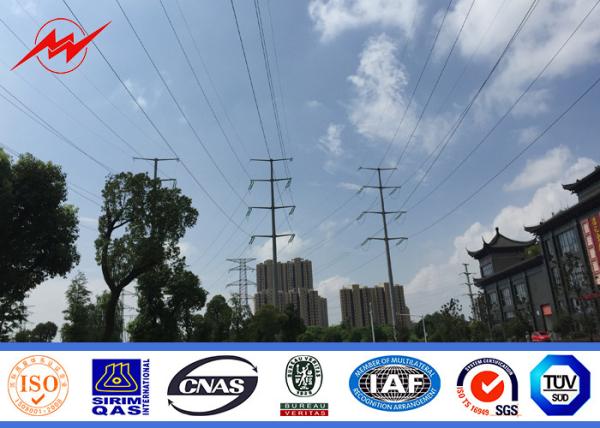 Quality 8M 3mm Electric Power Pole Q345 Material with Bitumen for 69KV Transmission for sale