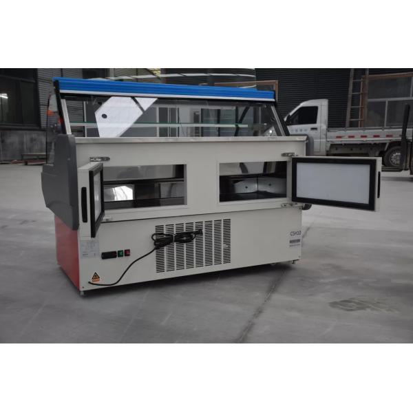 Meat Shop/Supermarket/Flip Top Glass Stainless Steel Fresh Meat Storage Display Freezer