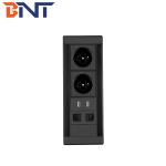 new design clamping table mounted desktop socket outlet with metal bracket