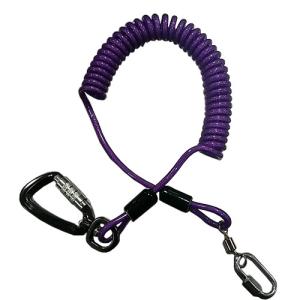 Buy cheap Spiral Style Tool Safety Lanyards Stop Drop Tooling Expandable Nylon Core Purple product
