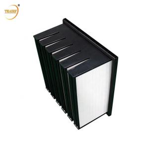 Buy cheap ABS Plastic Frame Microfine Glass Media 24x24x12 V Bank Filter HEPA Air Filter product