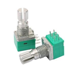 China Plastic Coated Metal Shaft Carbon Composition Potentiometer For Automotive Sound Systems on sale