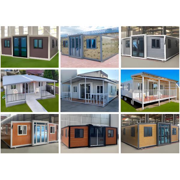 Expandable Prefab Steel Container Homes Foldable 20ft 40ft