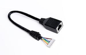 8P8C Shielded RJ45 Patch Cable / Ethernet Rj45 Patch Cord Black Color