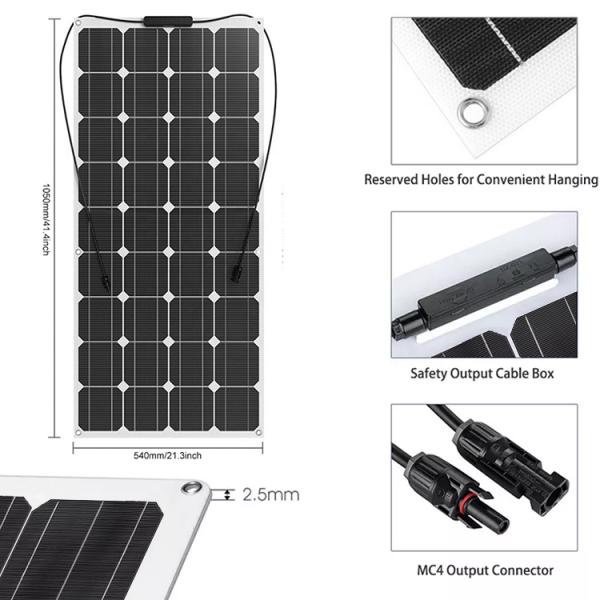 ETFE Mono Silicon Flexible Solar Panels 300w For Home Commercial Solar System
