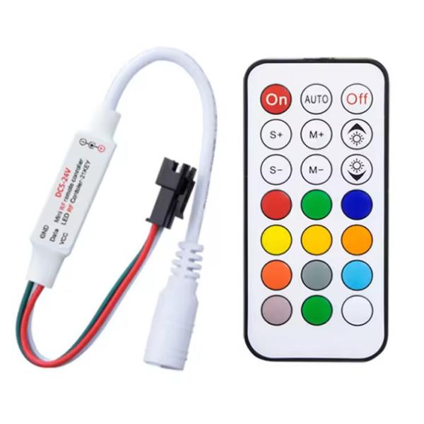 High quality 21keys 2084 pixels RF full color controller WS2811 DC5~24V controller 2812 IC dream color led controller