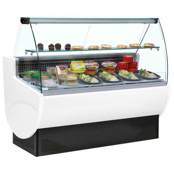 Quality Fan Cooling Deli Display Fridge Refrigerated Serve Over Counter Auto Defrosting Design for sale