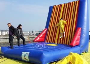 China PVC Velcro Inflatable Sticky Wall , Interesting Inflatable Climbing Wall on sale