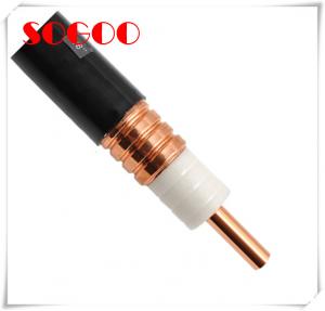 China Telecom Custom Rf Cables With Black PE Jacket , 1/2 Copper Rf Coaxial Cable on sale