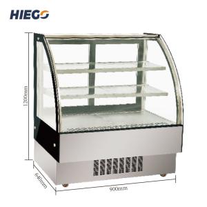 Buy cheap Floor Type Curved Glass Cake Display R600a Counter Pastry Display Chiller product