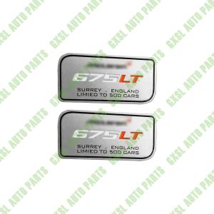 1 Pair For Mclaren 675LT Trim Metal Nameplate Logo Badge,Aluminum Name Tag Sign