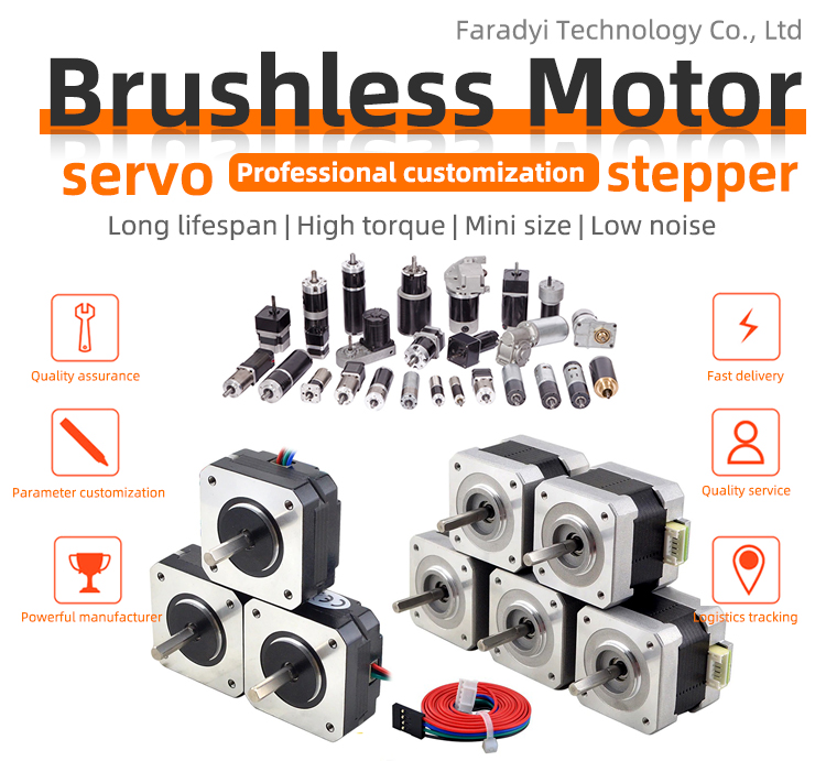 Electric Micro Brushless Stepper Motor For CNC Robot 3D Printer