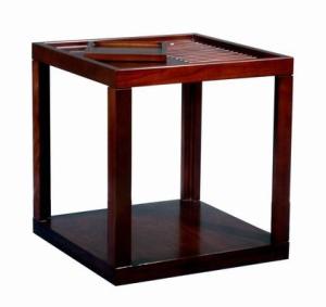 Rubber Wood  Square Side Coffee Table For Hotel Square End Table