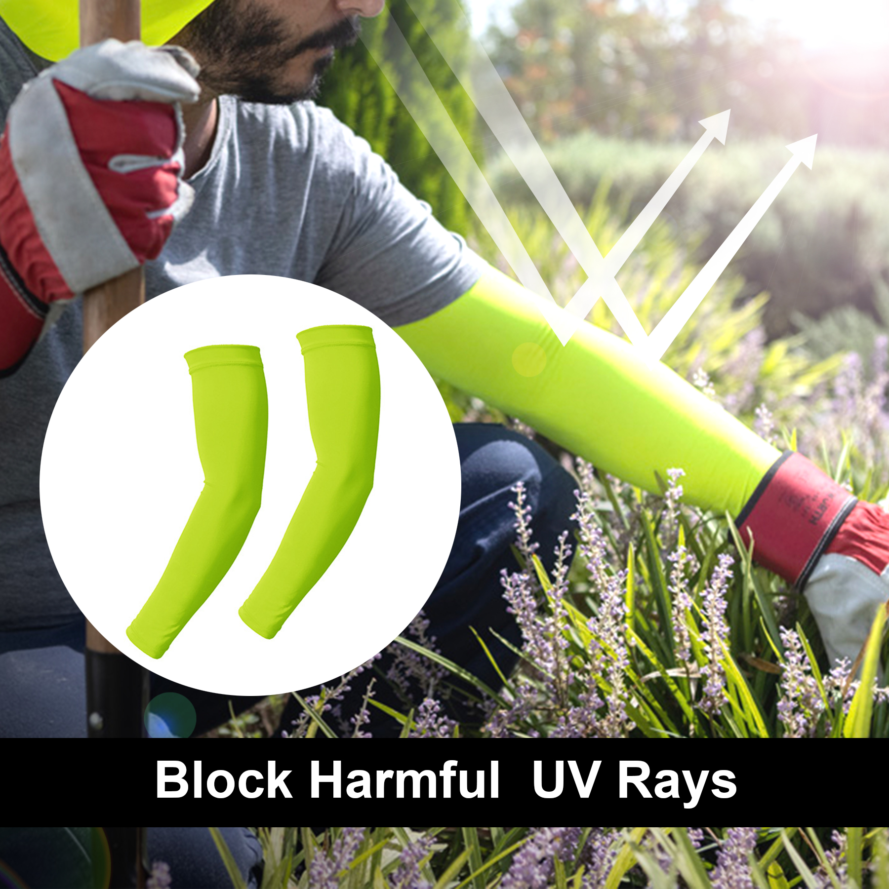Unisex Cycling Arm Sleeves with UV Protection and Breathable/Quick-dry Fabric