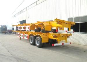 China Dual Line Braking Straight Beam 40Foot Flatbed Container Trailer on sale