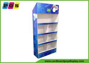 China POS Store Cardboard Display Stands With 4 Trays Shelf And 10 Inch LCD Screen FL168 on sale