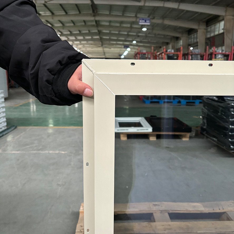 Customized Size UPVC Single Hung Window With PVC Material 1.4mm-1.8mm Thickness