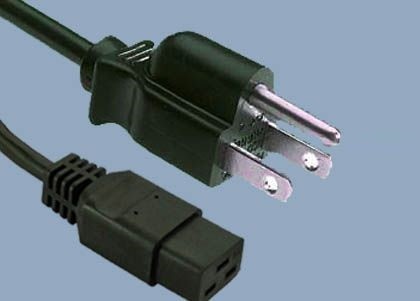 UL CUL CSA 15A 125V 3 Prong IEC C19 TO NEMA 5-15P Electric Stright Plug American UL Power Cord