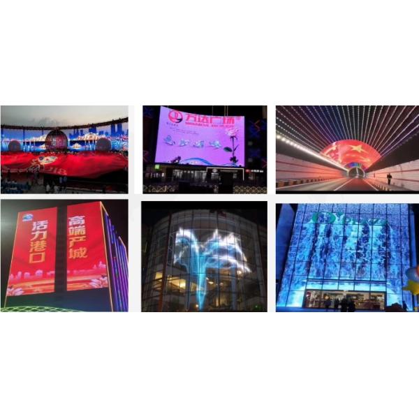 Flexible Led Screen High Transparency Mesh Led Display Curtain Screen Customized Led Strip Length For Outdoor Advertising